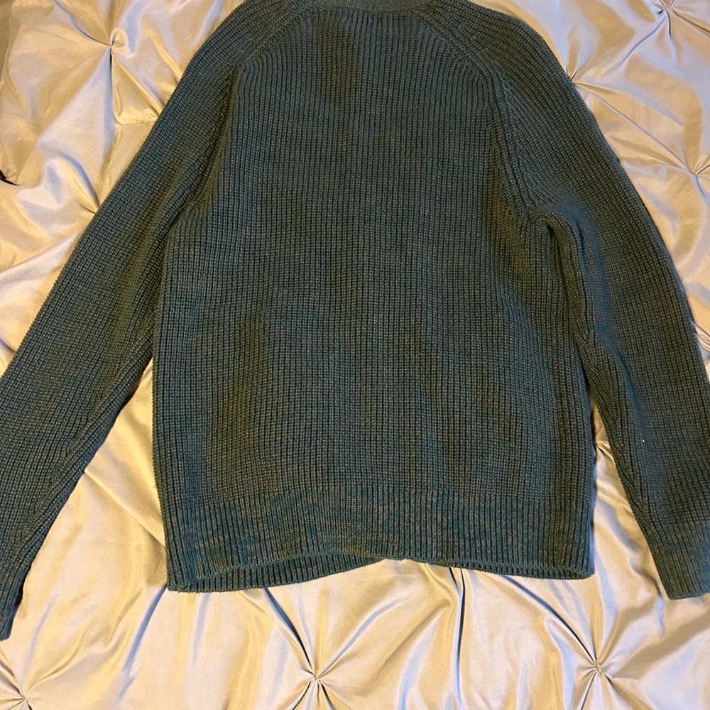 LL Bean Men's Cardigan Size Medium-reg Full-Zip Dark Green - Picture 6 of 6